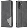 Mobigear Rhombus Slim Samsung Galaxy A55 Hülle Klapphülle - Schwarz
