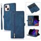 Mobigear Zipper iPhone 14 Hülle Klapphülle Geldbörse - Blau