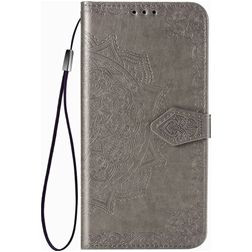 Mobigear Mandala Google Pixel 4a Hülle Klapphülle Geldbörse - Grau