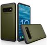 Mobigear Card Samsung Galaxy S10 Plus Hardcase Backcover Shockproof mit Kartenfach - Armeegrün