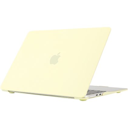 Mobigear Cream Matte MacBook Air 15 Zoll (2023-2026) Hardcase Hülle MacBook Case - Gelb - Model A2941 / A3114 / A3241 / A3448