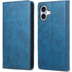 Mobigear Wallet iPhone 16 Hülle Klapphülle Geldbörse - Blau