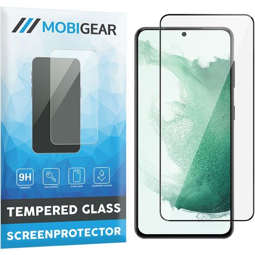 Mobigear Premium Samsung Galaxy S22 Panzerglas Gehärtetes Glas Displayschutz - Hüllenfreundlich - Schwarz