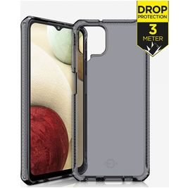 ITSkins SpectrumClear Samsung Galaxy A12 Hülle Flexibles TPU Backcover Stoßfest - Smoke