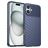 Mobigear Groove iPhone 16 Plus Hülle Flexibles TPU Backcover - Blau