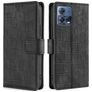 Mobigear Croco Motorola Edge 30 Fusion Hülle Klapphülle Geldbörse - Schwarz