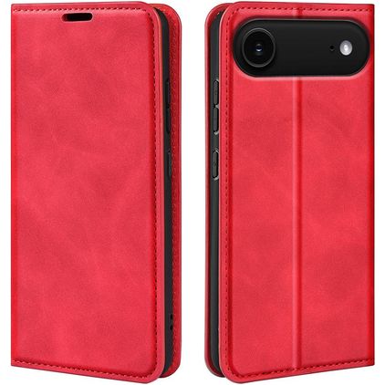 Mobigear Retro Slim iPhone Air Klapphülle Portemonnaie - Rot