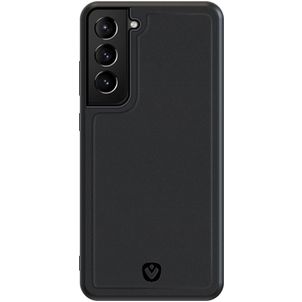 Valenta Snap Samsung Galaxy S21 Plus Hülle Echtes Leder Backcover - Schwarz