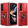 Mobigear Armor Ring Cam Slide Samsung Galaxy Z Fold 8 Ultra Hülle Hardcase Backcover Stoßfest mit Ringhalter und Kamera Slider - Rot