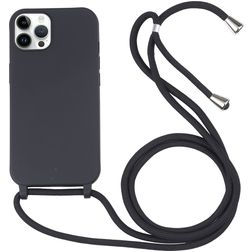 Mobigear Lanyard iPhone 16 Pro Max Silikon Handykette - Schwarz