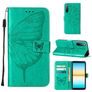 Mobigear Butterfly Sony Xperia 10 IV Hülle Klapphülle Geldbörse - Grün