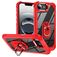 Mobigear Crystal Ring iPhone 16e Hülle Hardcase Backcover mit Ringhalter - Rot