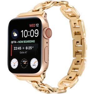 Mobigear Paris Edelstahl Apple Watch Armband Faltschließe - 49/46/45/44 mm - Gold