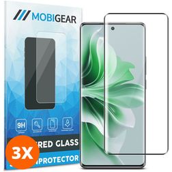 Mobigear Premium OPPO Reno 12 Pro Panzerglas Gehärtetes Glas Displayschutz - Hüllenfreundlich (3er Pack)