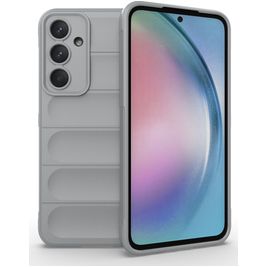 Mobigear Bumpy Samsung Galaxy A55 Hülle Flexibles TPU Backcover - Grau