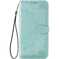 Mobigear Mandala OPPO Reno 3 Pro Hülle Klapphülle Geldbörse - Türkis