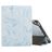 Mobigear Tri-Fold Marble iPad 6 (2018) Hülle Klapphülle + Stifthalter - Blau