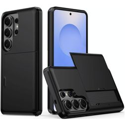 Mobigear Card Samsung Galaxy S26 Ultra Hülle Hardcase Backcover Stoßfest mit Kartenhalter - Schwarz