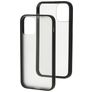 Mobiparts Hardcover iPhone 12 Mini Hülle Hardcase Backcover - Transparent / Grau