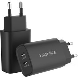 Mobilize Dual USB-C Ladegerät Power Delivery 45W - Schwarz