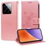 Mobigear Flowers Xiaomi 15 Hülle Klapphülle Geldbörse - Roségold