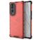 Mobigear Honeycomb HONOR 70 Hülle Hardcase Backcover Stoßfest - Rot