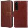 Mobigear Wallet Sony Xperia 1 IV Hülle Klapphülle Geldbörse - Braun