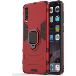 Mobigear Armor Ring Samsung Galaxy A50 Hülle Hardcase Backcover Stoßfest mit Ringhalter - Rot