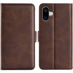 Mobigear Slim Magnet iPhone 16 Hülle Klapphülle Geldbörse - Braun