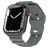 Mobigear Sport Armor Silikon Apple Watch Armband Drückerschließe - 42/41/40/38 mm - Grau