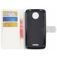 Mobigear Classic Motorola Moto C Plus Hülle Klapphülle Geldbörse - Weiß
