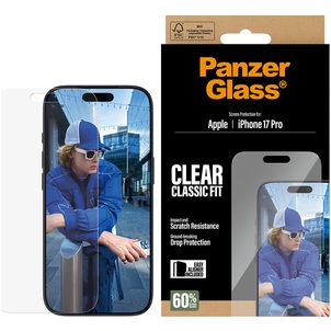 PanzerGlass Classic Fit iPhone 17 Pro Panzerglas Displayschutz - Hüllenfreundlich