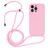 Mobigear Lanyard iPhone 14 Pro Silikon Handykette - Pink