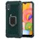 Mobigear Armor Ring Samsung Galaxy A01 Hülle Flexibles TPU Backcover Stoßfest mit Ringhalter - Grün