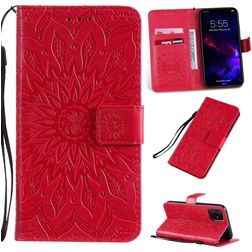 Mobigear Sunflower iPhone 11 Hülle Klapphülle Geldbörse - Rot