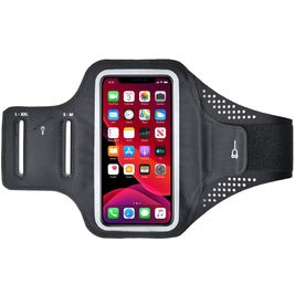 Mobigear Easy Fit Handyhalterung Joggen Samsung Galaxy A52 Sporthülle Neopren Sportarmband - Schwarz