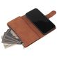 Mobigear Zipper iPhone 12 Mini Hülle Klapphülle Geldbörse - Braun