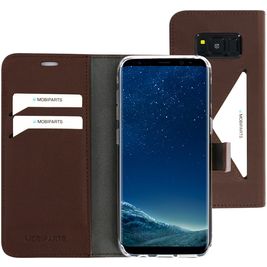 Mobiparts Classic Wallet Samsung Galaxy S8 Hülle Klapphülle Geldbörse - Braun