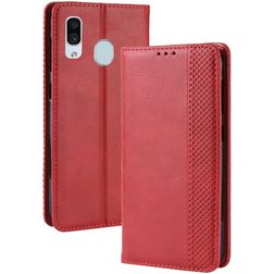 Mobigear Sensation Samsung Galaxy A20e Hülle Klapphülle Geldbörse - Rot