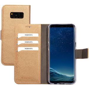 Mobiparts Saffiano Wallet Samsung Galaxy S8 Hülle Klapphülle Geldbörse - Copper