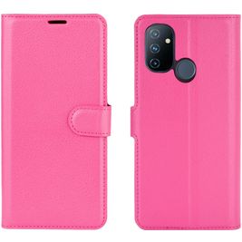 Mobigear Classic OnePlus Nord N100 Hülle Klapphülle Geldbörse - Magenta