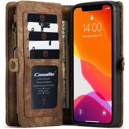 CaseMe 008 iPhone 12 Pro 2in1 Klapphülle (herausnehmbar) Portemonnaie - Braun