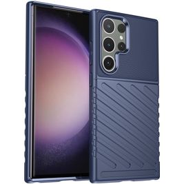 Mobigear Groove Samsung Galaxy S24 Ultra Hülle Flexibles TPU Backcover - Blau