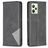 Mobigear Rhombus Slim Realme C35 Hülle Klapphülle - Schwarz