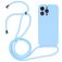 Mobigear Lanyard iPhone 14 Pro Max Silikon Handykette - Babyblau