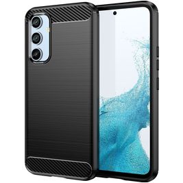 Mobigear Brushed Slim Samsung Galaxy A54 Hülle Flexibles TPU Backcover - Schwarz