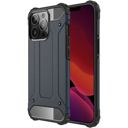 Mobigear Outdoor iPhone 13 Pro Max Hülle Hardcase Backcover Stoßfest - Marineblau