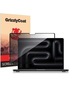 GrizzlyCoat MacBook Pro 16 Zoll (2021-2026) Displayschutz Privacy Schutzfolie - Hüllenfreundlich - Schwarz