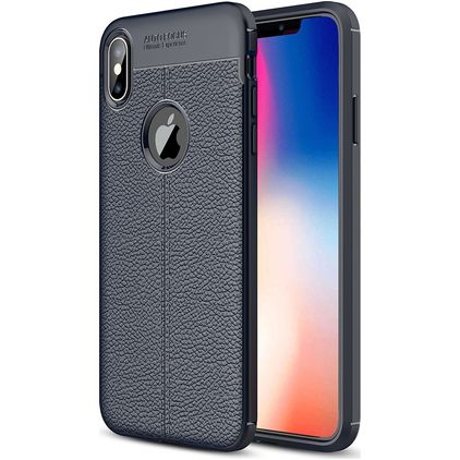 Mobigear Luxury iPhone XS Max Hülle Flexibles TPU Backcover - Blau