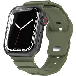 Mobigear Sport Armor Silikon Apple Watch Armband Pin-and-Tuck-Verschluss - 42/41/40/38 mm - Olive